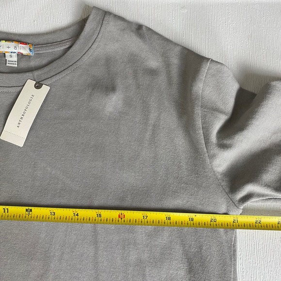 Anthropologie Eri + Ali NWT Taupe Long Sleeve Cotton Blouse Size Small. - Picture 10 of 11